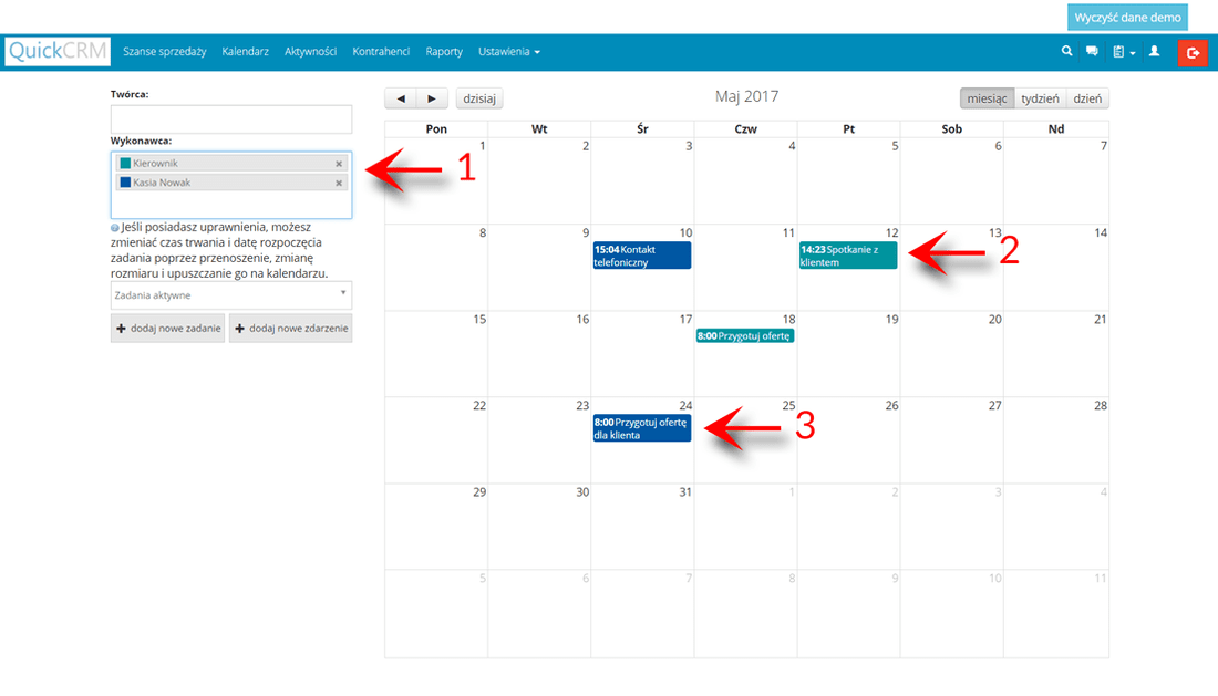 Tworzenie zadania w prostym systemie CRM