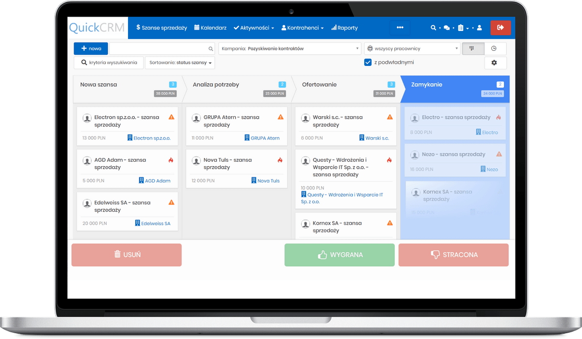 Prosty CRM online System CRM Zarządzanie relacjami z klientami