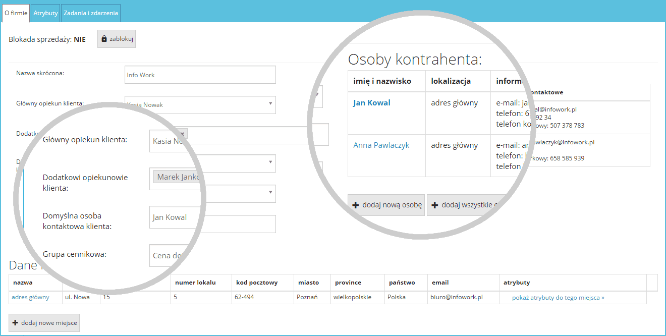 kartoteka kontrahenta w crm dla małych firm