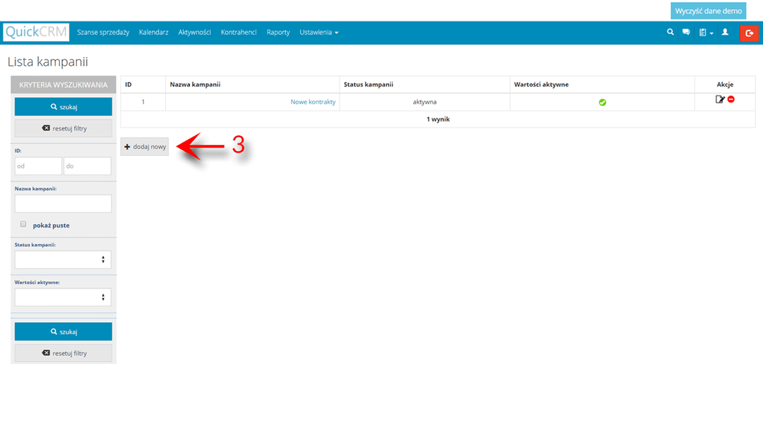 Tworzenie-kamapanii-sprzedażowej-lista-kampanii