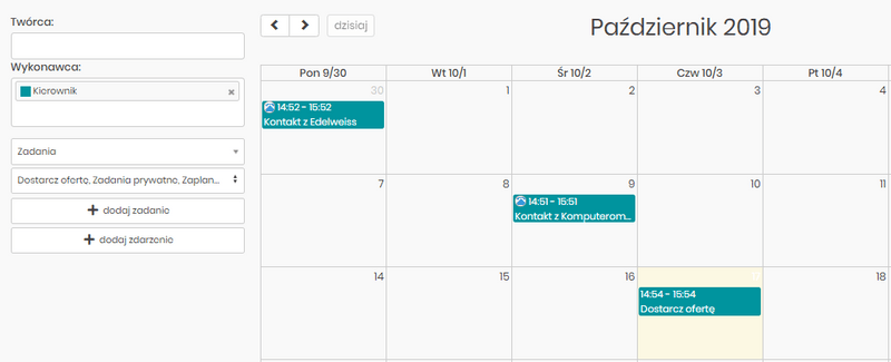 koordynacja pracy w systemie crm
