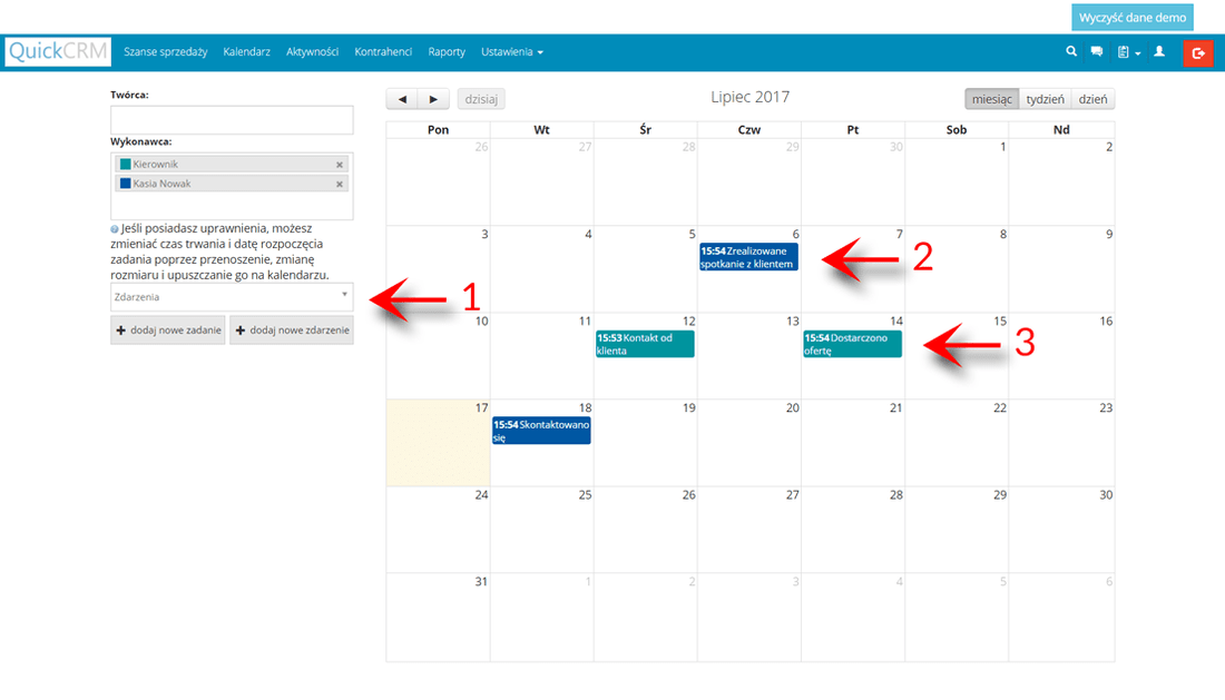 Tworzenie zadania w prostym systemie CRM