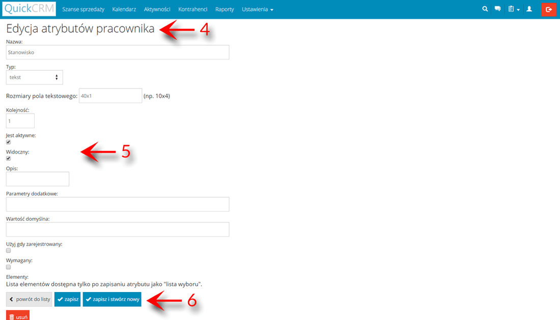 tworzenie atrybutów